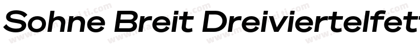 Sohne Breit Dreiviertelfett字体转换